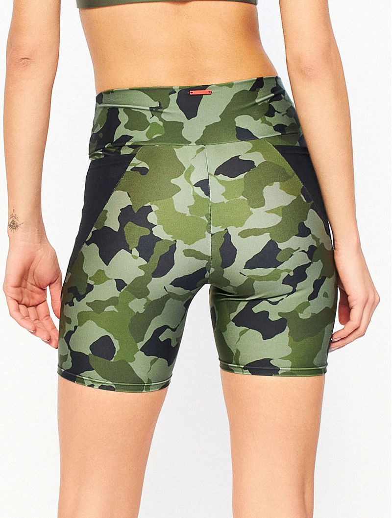 Shorts Camuflado Street Verde Estampado Body For Sure