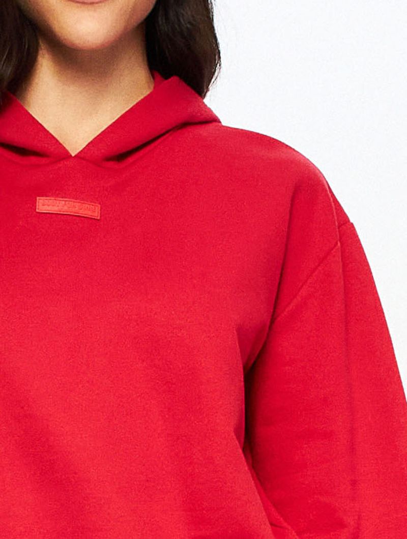 Blusa de Moletom + Calça de Moletom Unique Vermelho Body  For Sure