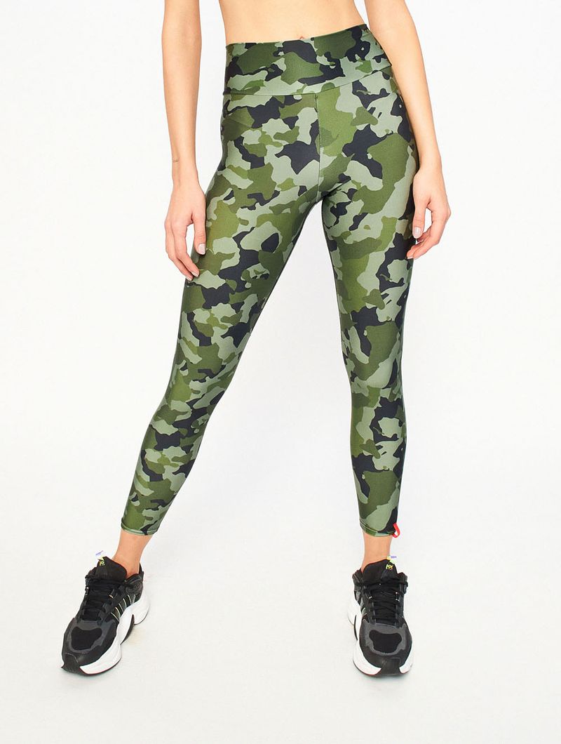 Legging Camuflada Street Verde Estampado Body For Sure