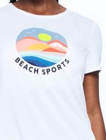 Camiseta Manga Curta Lisa Beach Sports Branco Body For Sure