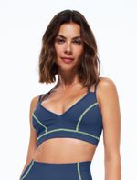 Top Especial Liso Step Azul Jeans Body For Sure