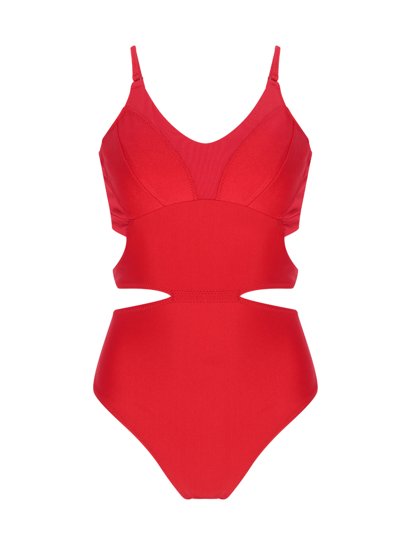 Maiô Cut Out Water Power Vermelho Body For Sure