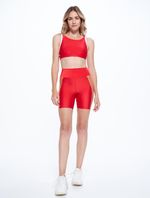 Top Nadador + Shorts Liso Classic Vermelho  Body For Sure