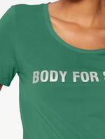 Camiseta Manga Curta Logo Essentials Salvia Body For Sure
