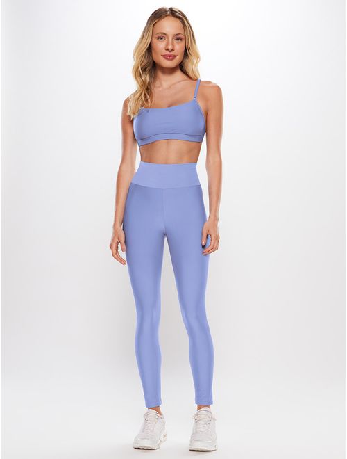 Top Alça Reta Liso 360 Blueberry
