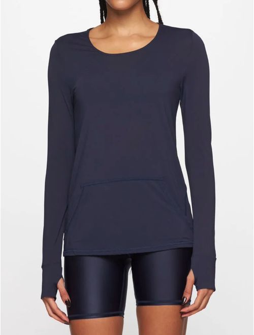 Camiseta Manga Longa Com Bolso Essentials