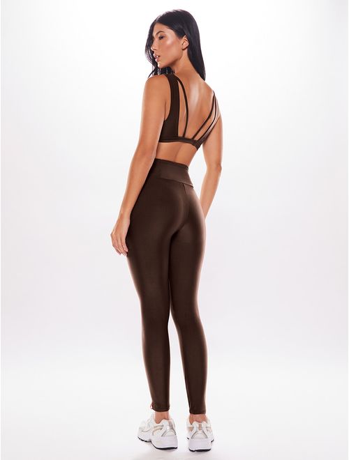 Top Alça Reta + Legging Lisa 360 Neutral