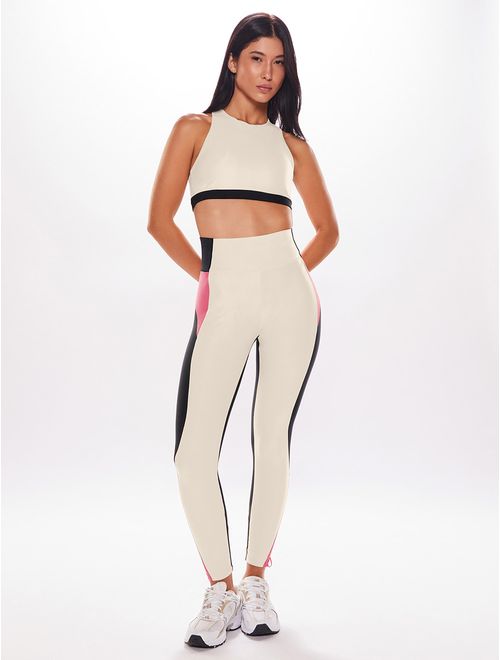Top Alça Cruzada + Calça Legging Lisa Lucky