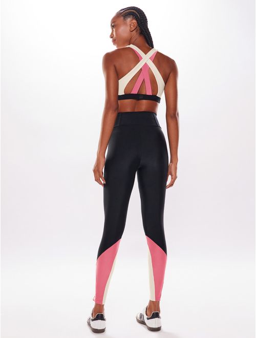 Top Alça Cruzada Liso + Calça Legging Lisa Lucky