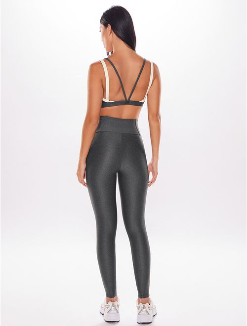 Top Alça Cruzada + Calça Legging Lisa Hobby