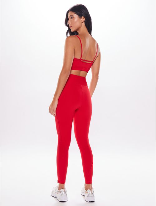 Top Alça Reta + Calça Legging Lisa Sporty