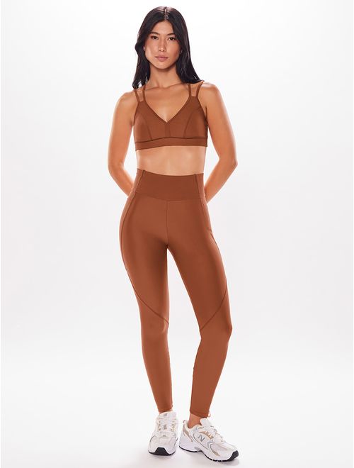 Top Alça Cruzada + Calça Legging com Recortes Light
