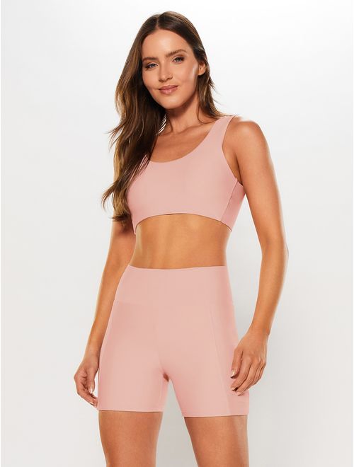 Top Alça Reta Liso Blush