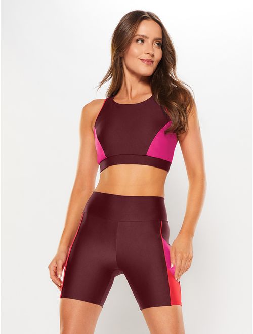 Top Alça Cruzada + Bermuda Lisa Olympia