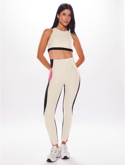 Top Alça Cruzada + Calça Legging Lisa Lucky