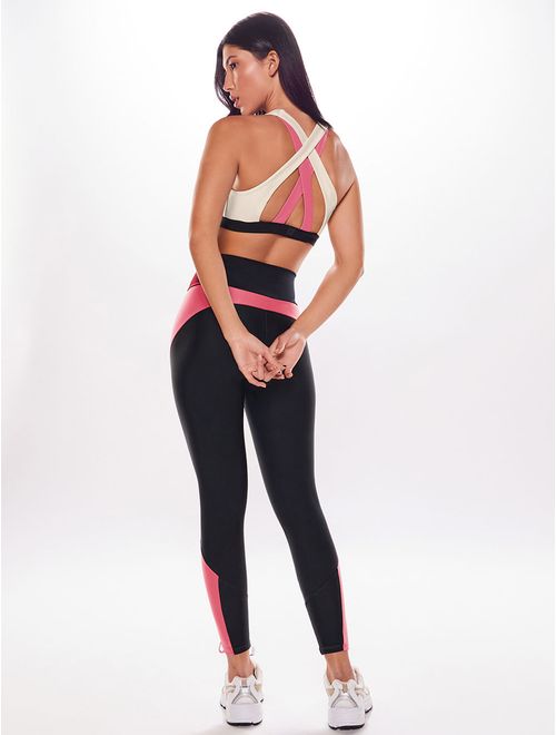 Top Alça Cruzada + Calça Legging Lisa Lucky