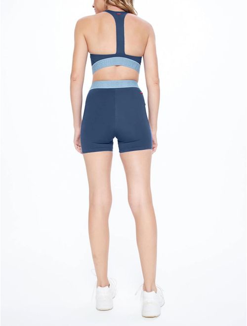 Top Nadador Com Decote Fechado + Shorts Com Recortes Future