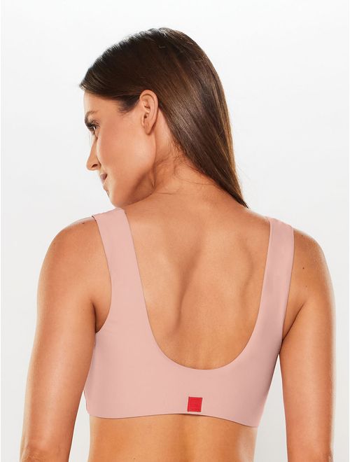 Top Alça Reta Larga Liso Blush