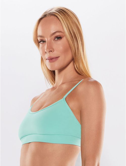 Top Alça Reta Liso + Calça Legging Lisa Beach Sports