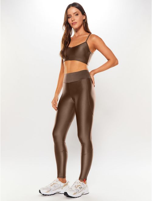 Calça Legging com Recortes Basic Colors