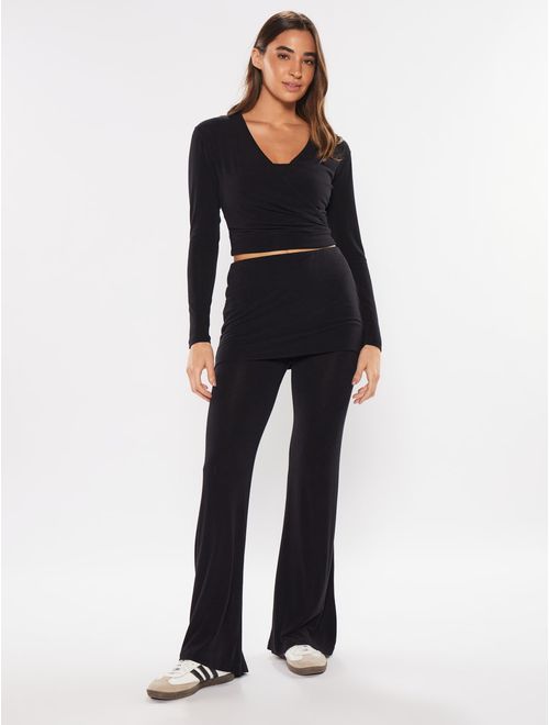 Blusa Manga Longa + Calça Pantalona Relax