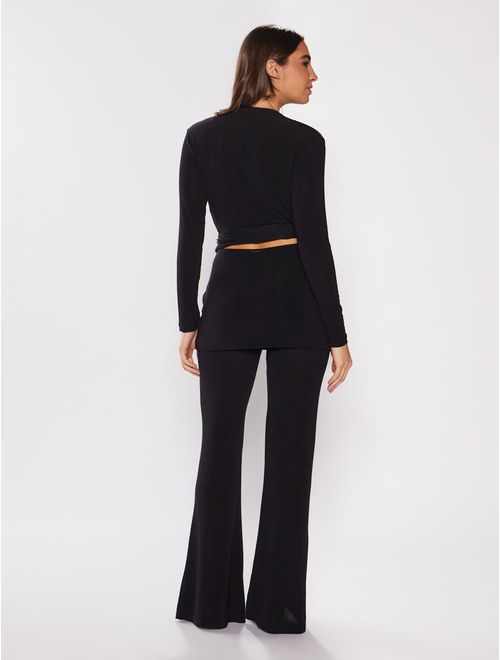 Blusa Manga Longa + Calça Pantalona Relax