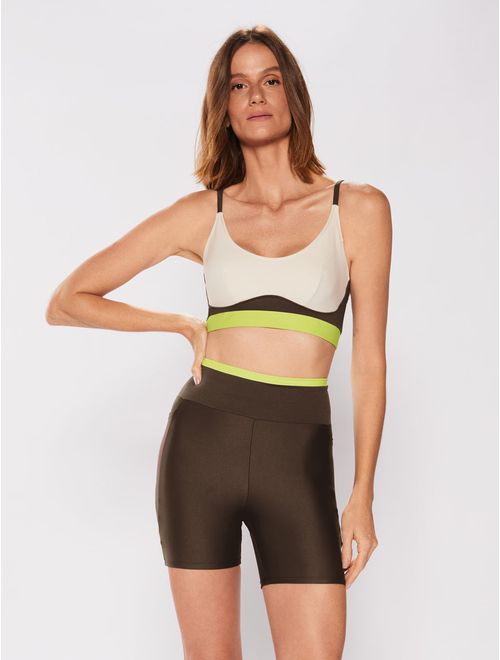 Top Alça Reta + Bermuda Lisa Ride